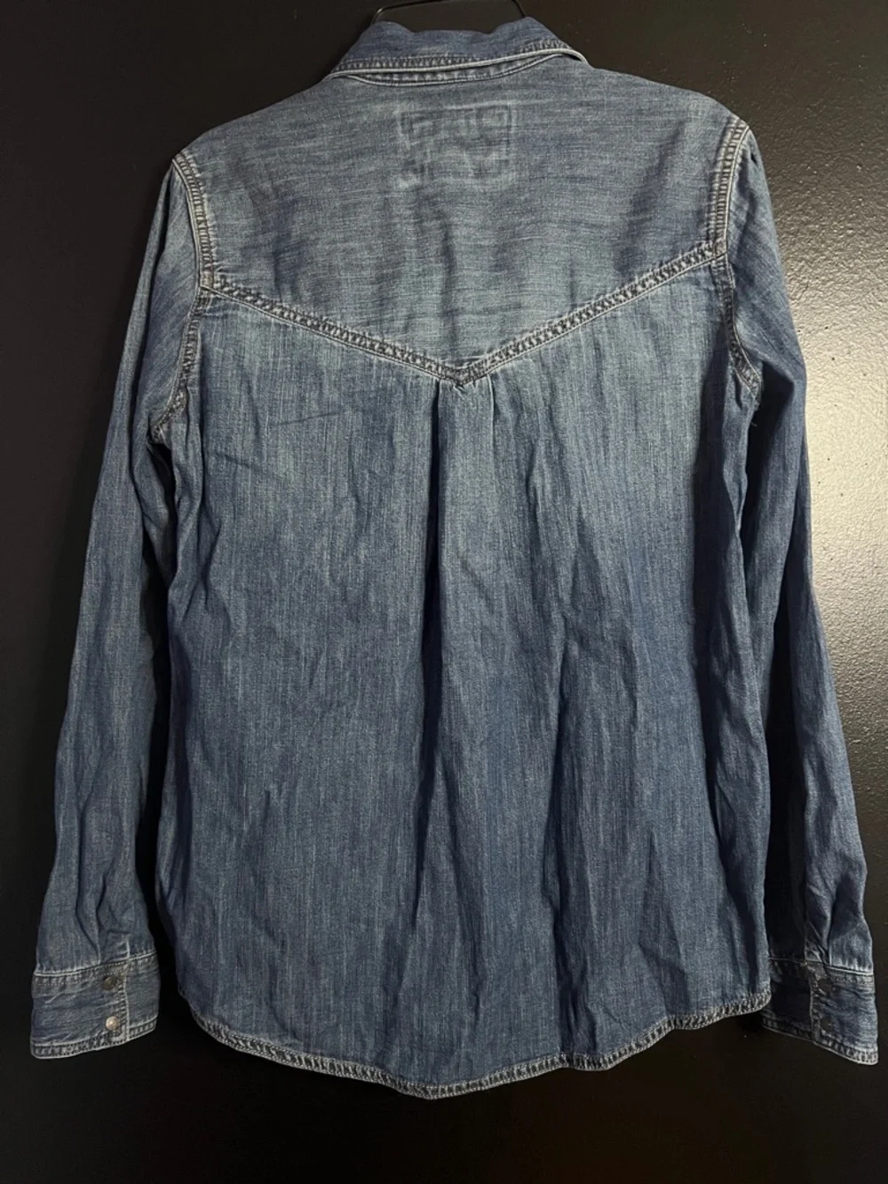 EXPRESS Blue Denim Western Shacket - Picture 2 of 4